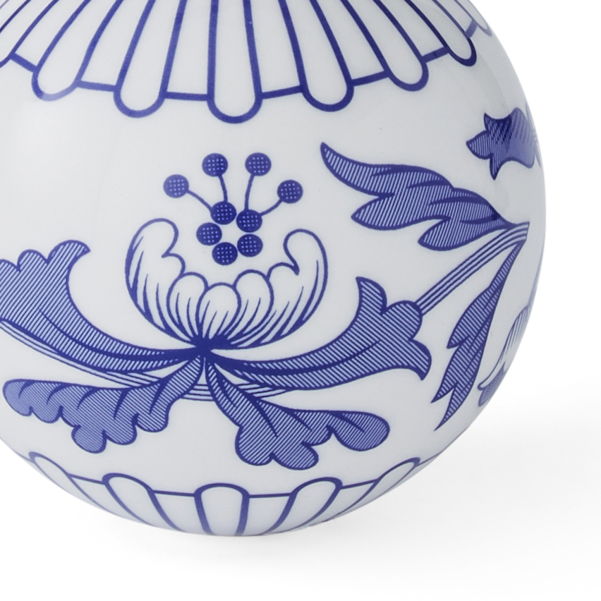 Blue Italian Floral Bauble image number null